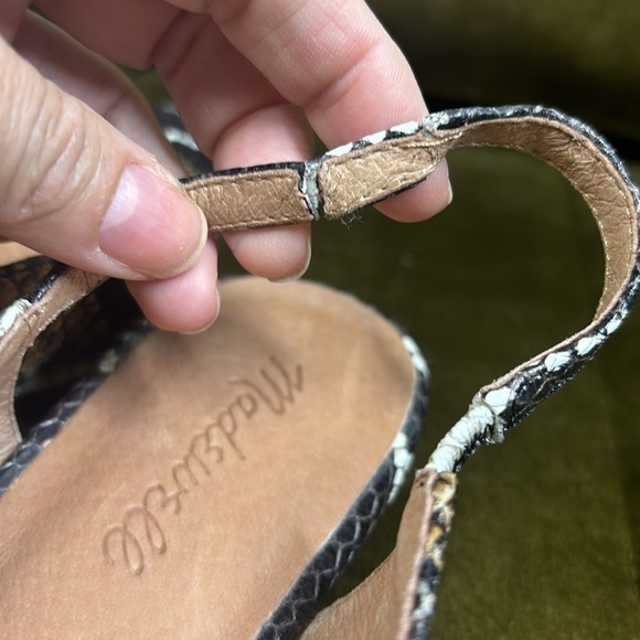 Madewell The Margot Slingback Flat in Snake Embossed Leather with strap flaws - Picture 14 of 14